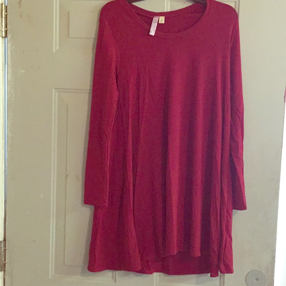 Red long sleeve dress